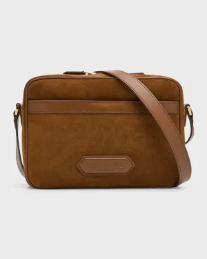 Men's Small Suede Crossbody Bag