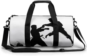 Mens Womens Gym Bag, Kickboxing Print Duffle Bags,travel Gym Duffle Bag,garment Duffle Bag,gym Bag with Shoe Compartment, 17.7in/9in/9in