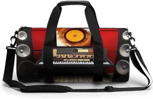 Mens Womens Gym Bag, Music Studio Print Duffle Bags,travel Gym Duffle Bag,garment Duffle Bag,gym Bag with Shoe Compartment, 17.7in/9in/9in