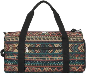 Mens Womens Gym Bag, Native American Print Duffle Bags,travel Gym Duffle Bag,garment Duffle Bag,gym Bag with Shoe Compartment