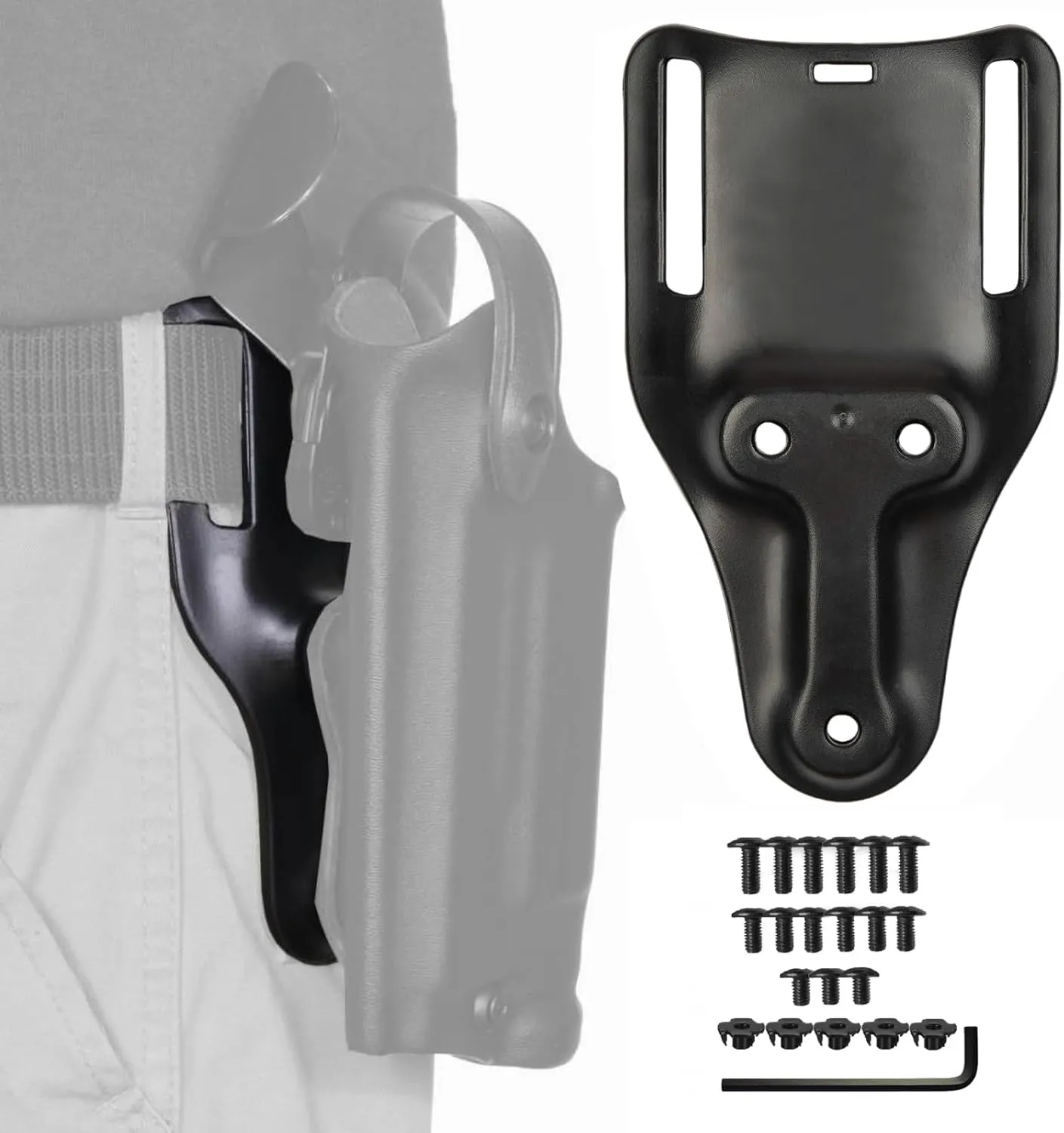 Mid Ride Holster Universal Belt Loop for Qls 1-2 Locking Fork and Receiver Plate Quick Locking System Kit