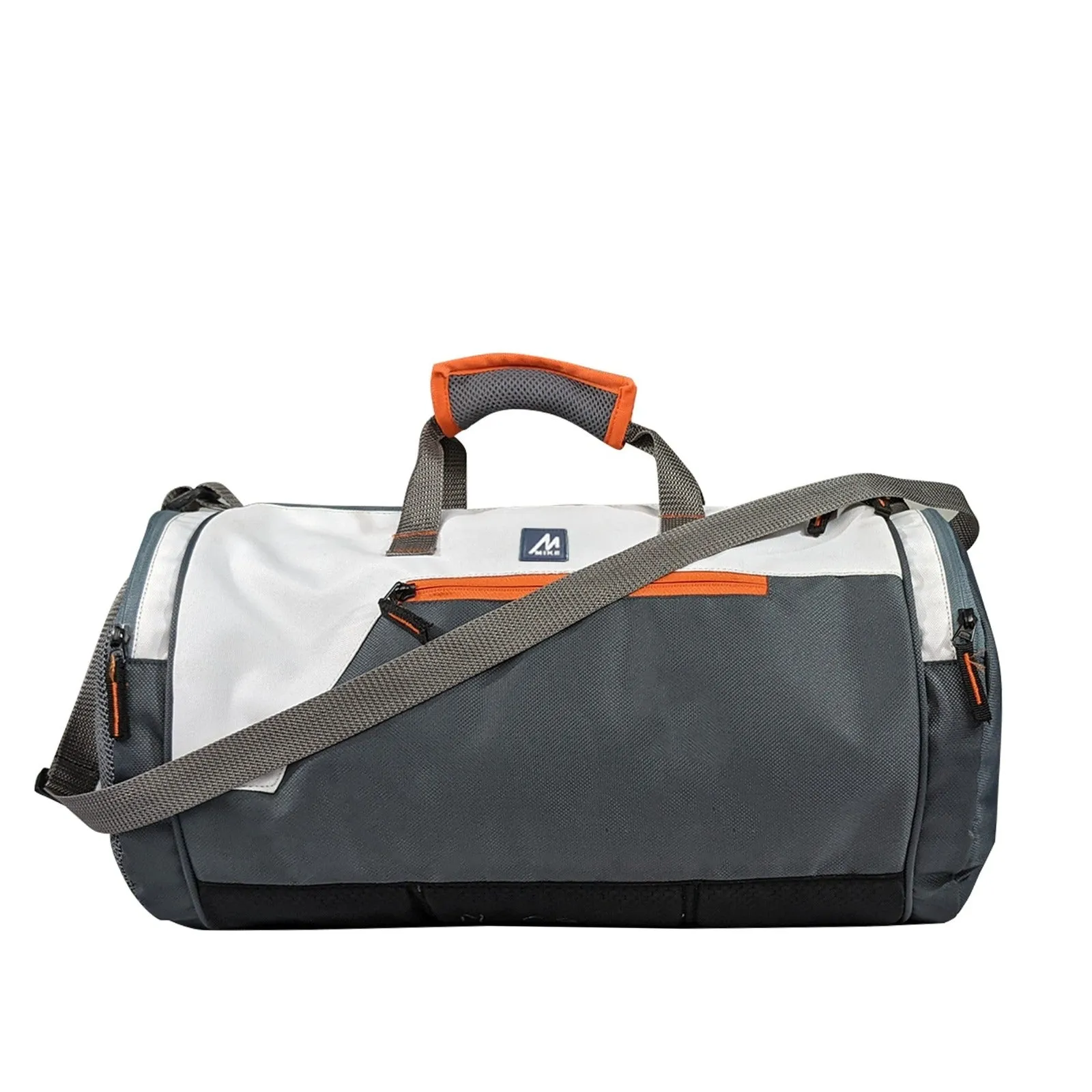 Mike dual tone gym bag - Grey & white