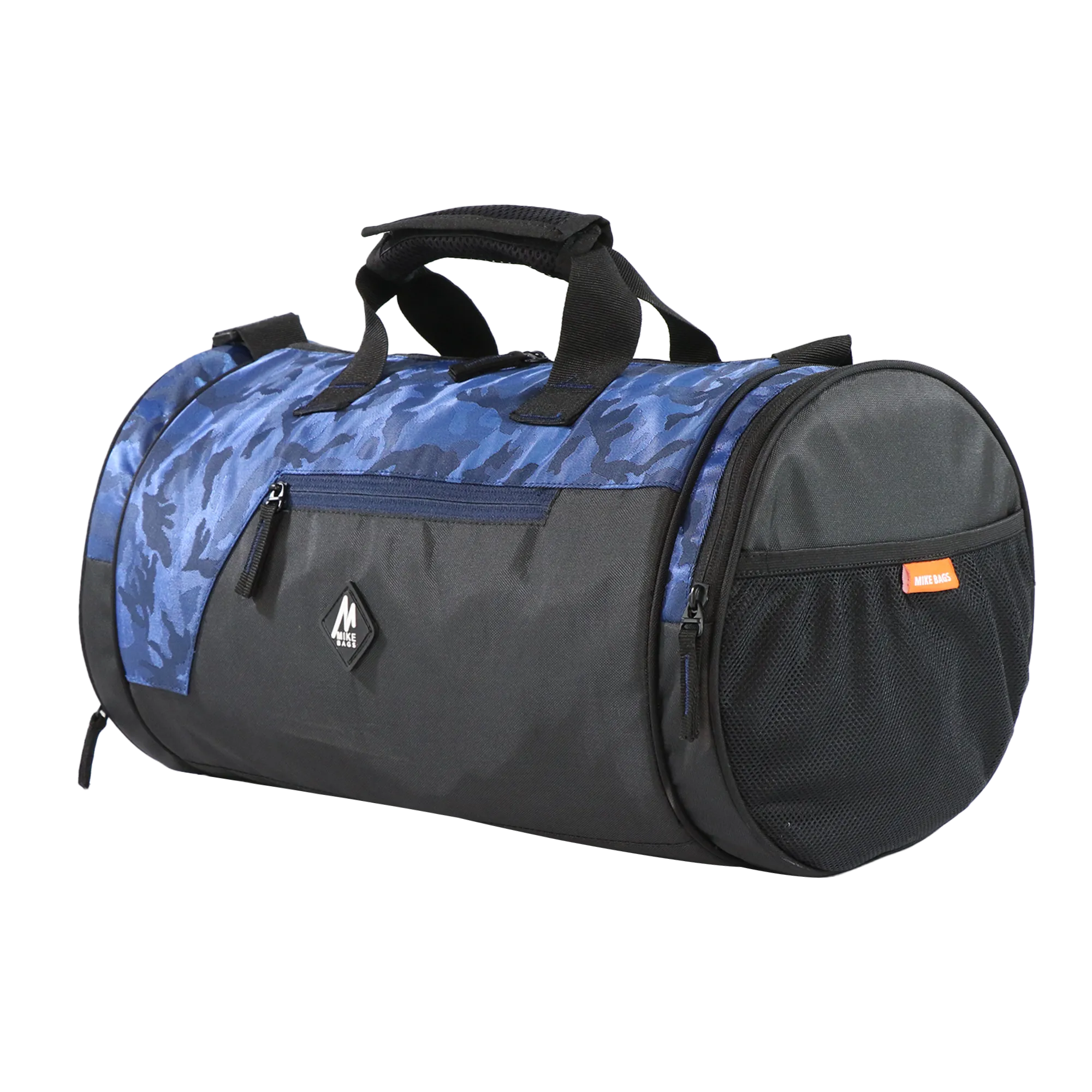 Mike Dual Tone Pro Gym Bag with Shoe Compartment  - Blue