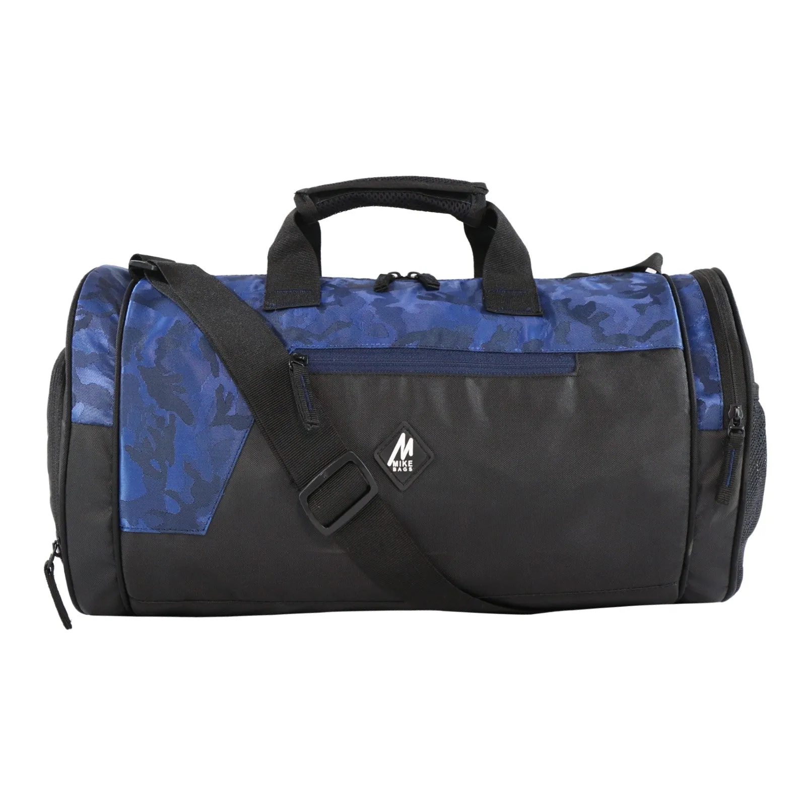 Mike Dual Tone Pro Gym Bag with Shoe Compartment  - Blue