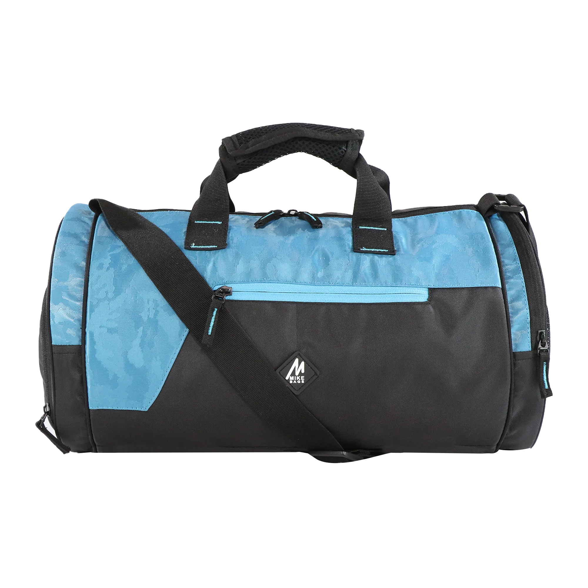 Mike Dual Tone Pro Gym Bag with shoe Compartment  - Teal Blue