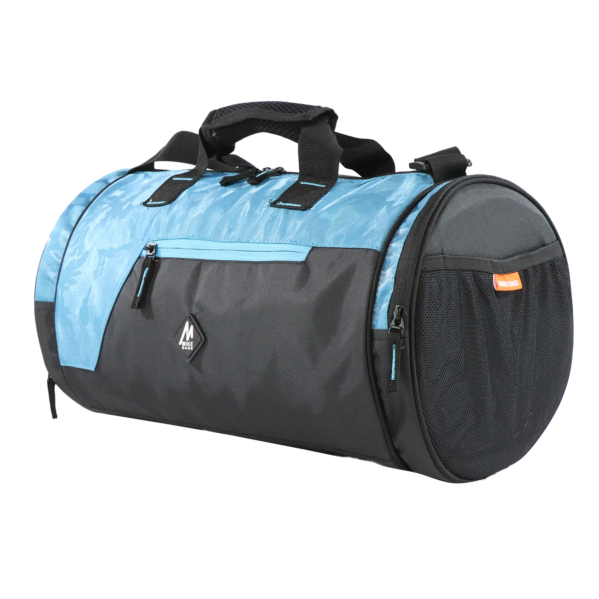 Mike Dual Tone Pro Gym Bag with shoe Compartment  - Teal Blue