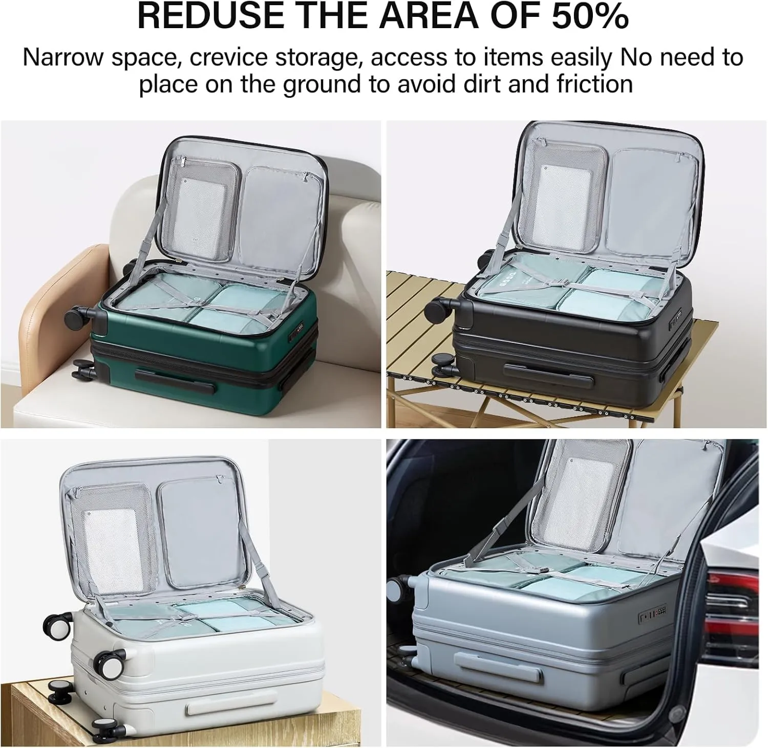 MILADA Expandable Carry On Luggage 22x14x9 Airline Approved With Wheels Top Opening 20 inch Carry On Bag Hard Case Luggage TSA Approved Carry On Suitcase Rolling Luggage for Weekender, Grey