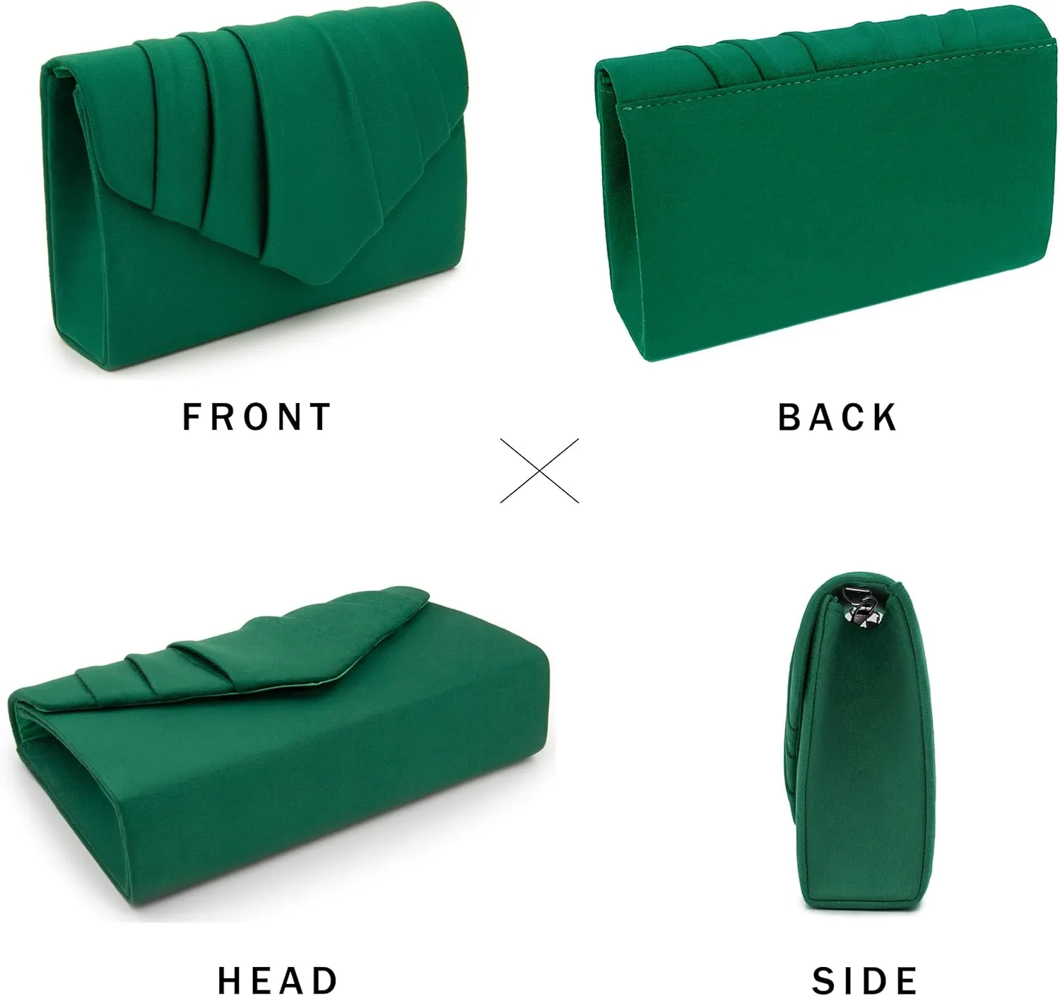 Milisente Clutch Purses For Women Formal Pleated Evening Bag Bridal Evening Clutch Bag