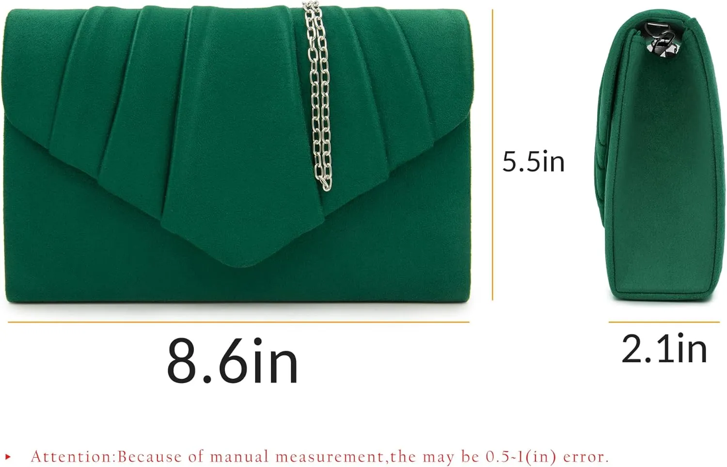 Milisente Clutch Purses For Women Formal Pleated Evening Bag Bridal Evening Clutch Bag