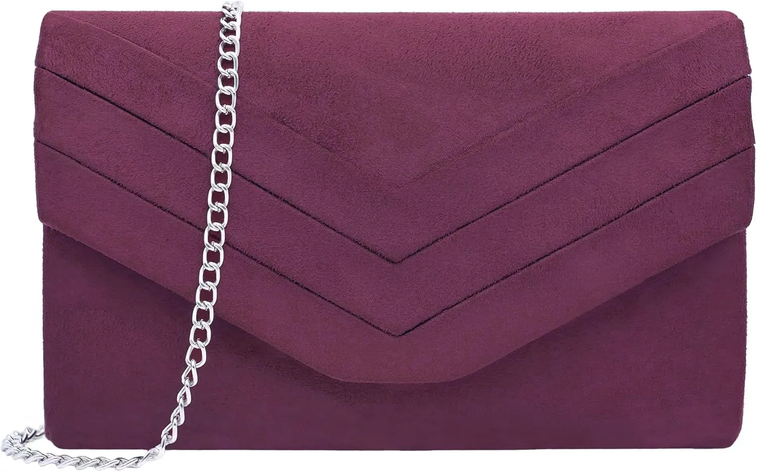 Milisente Evening Bag for Women, Suede Envelope Evening Purses Crossbody Shoulder Clutch Bag