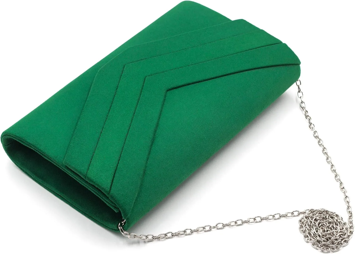 Milisente Evening Bag for Women, Suede Envelope Evening Purses Crossbody Shoulder Clutch Bag