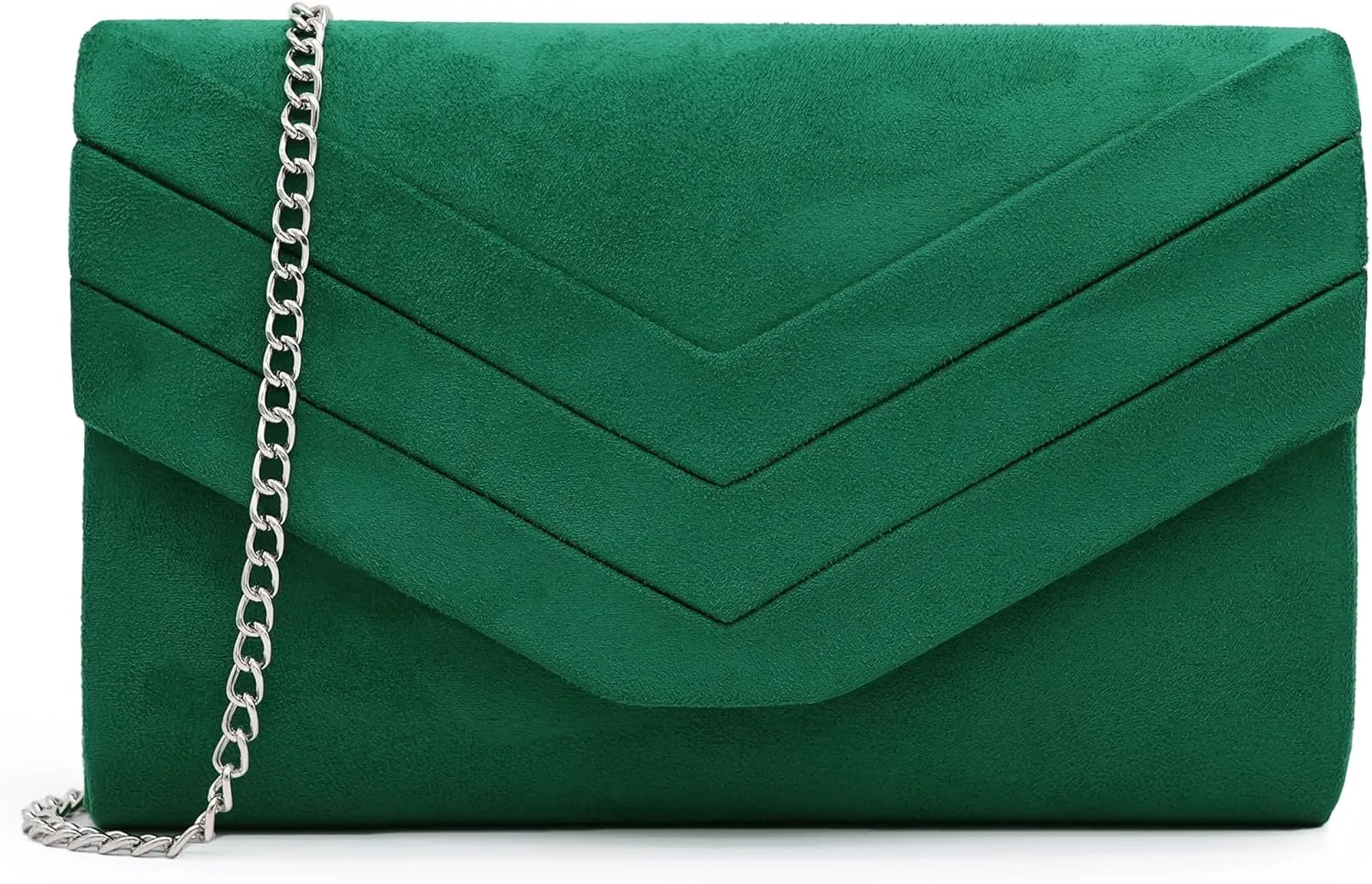 Milisente Evening Bag for Women, Suede Envelope Evening Purses Crossbody Shoulder Clutch Bag