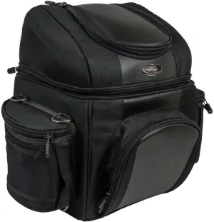 Milwaukee Leather SH682 Black Medium Motorcycle Textile Sissy Bar Travel Bag - One Size