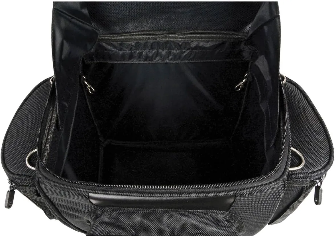 Milwaukee Leather SH682 Black Medium Motorcycle Textile Sissy Bar Travel Bag - One Size