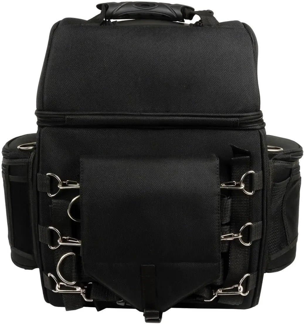Milwaukee Leather SH682 Black Medium Motorcycle Textile Sissy Bar Travel Bag - One Size