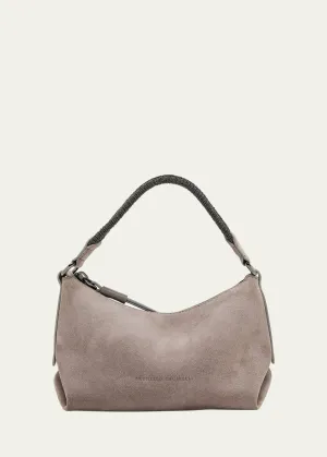 Mini Monili Suede Shoulder Bag