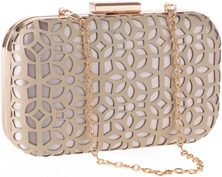 missfiona Womens Hollow Out Little Evening Clutch Purse Wedding Party Prom Handbag