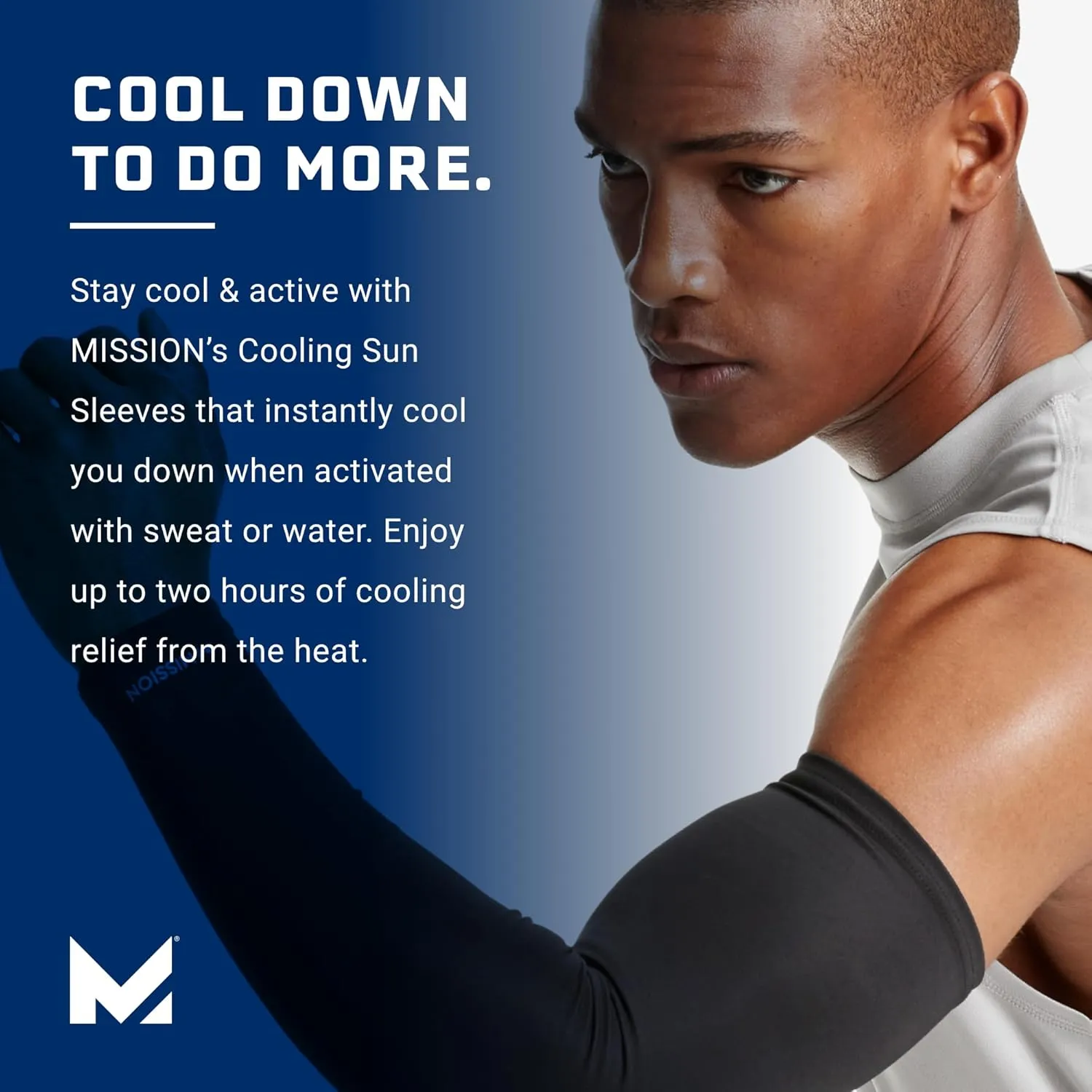 MISSION Cooling Sun Sleeves - Lightweight, Stretch Fabric - Cools Up to 2 Hours - UPF 50 Sun Protection - Machine Washable
