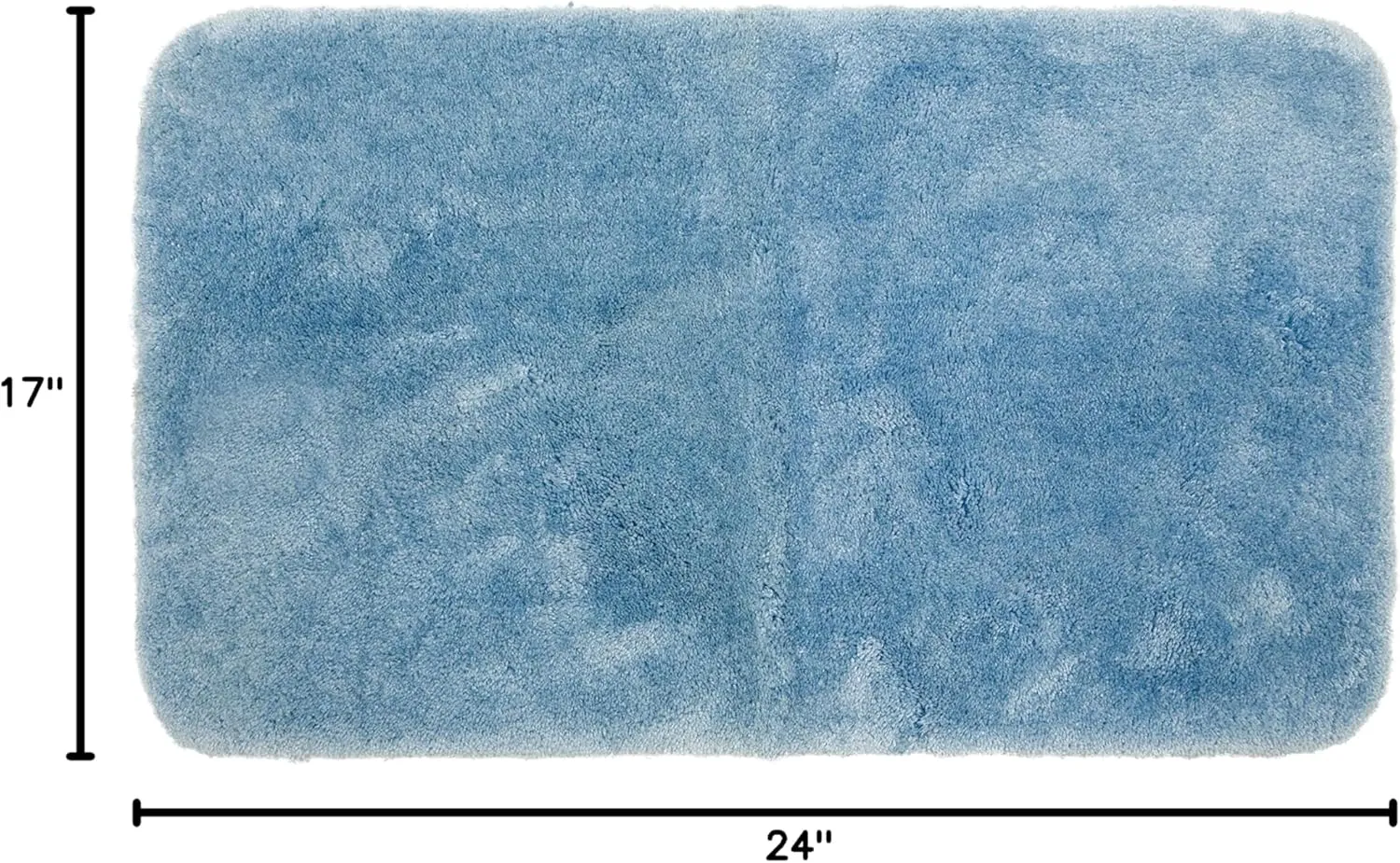Mohawk Home Machine Washable Royal Bath Mat, Wedgewood Blue (1' 5" x 2')