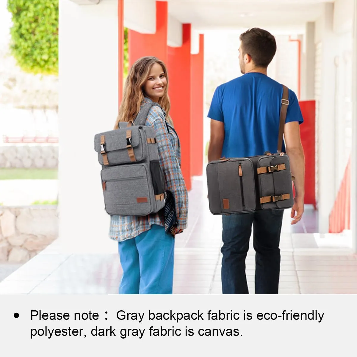 MOLNIA 3 in 1 Laptop Bag for Men, 15.6 Inches Office Laptop Work Bags, Computer Bags for Laptops for Men Women, Business Backpack, Briefcases Messenger Crossbody Shoulder Bag for Men, Gray