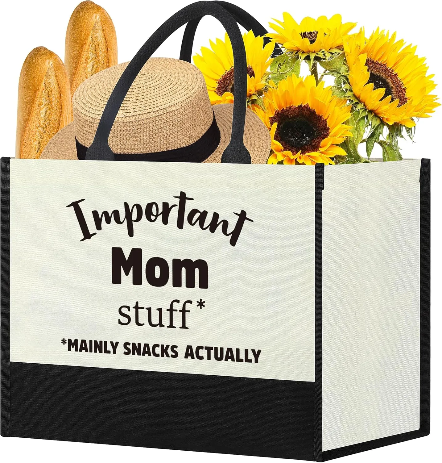 Mom Gifts from Daughter Son, Canvas Tote Bag Birthday Mothers Day Present for Mother Valentines Day Christmas Day, Best Mom Ever Gifts, Pregnancy Presents Ideas for Expecting Mama New Mammy Stepmom