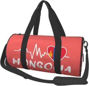 Mongolia Heartbeat Duffel Bag Gym Bag Travel Sports Tote Large Foldable Beach Swim Yoga9