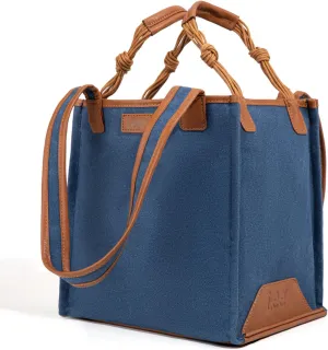 Montana West x Lee Canvas Tote Bag for Women Square Shoulder Handbag with Multiple Pockets for Work
