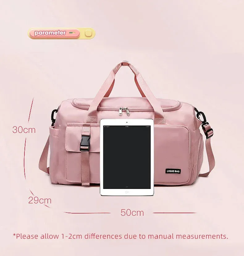 Multi-Function Travel Gym Bag with Shoe Compartment