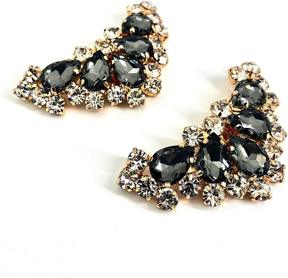 Multi Functional Decorative Rhinestone Shoes High Heel Clutch Dress Hat Shoe Clips Buckles 2 Pcs