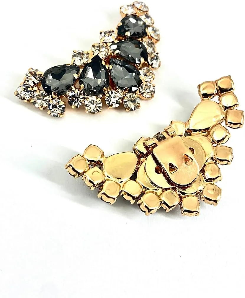 Multi Functional Decorative Rhinestone Shoes High Heel Clutch Dress Hat Shoe Clips Buckles 2 Pcs