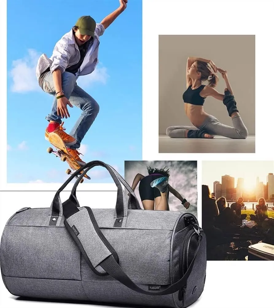 Multifunctional Gym Bag, Weekend Travel Bag with Waterproof Pocket, Suitable for Fitness Exercise and Outdoor Travel