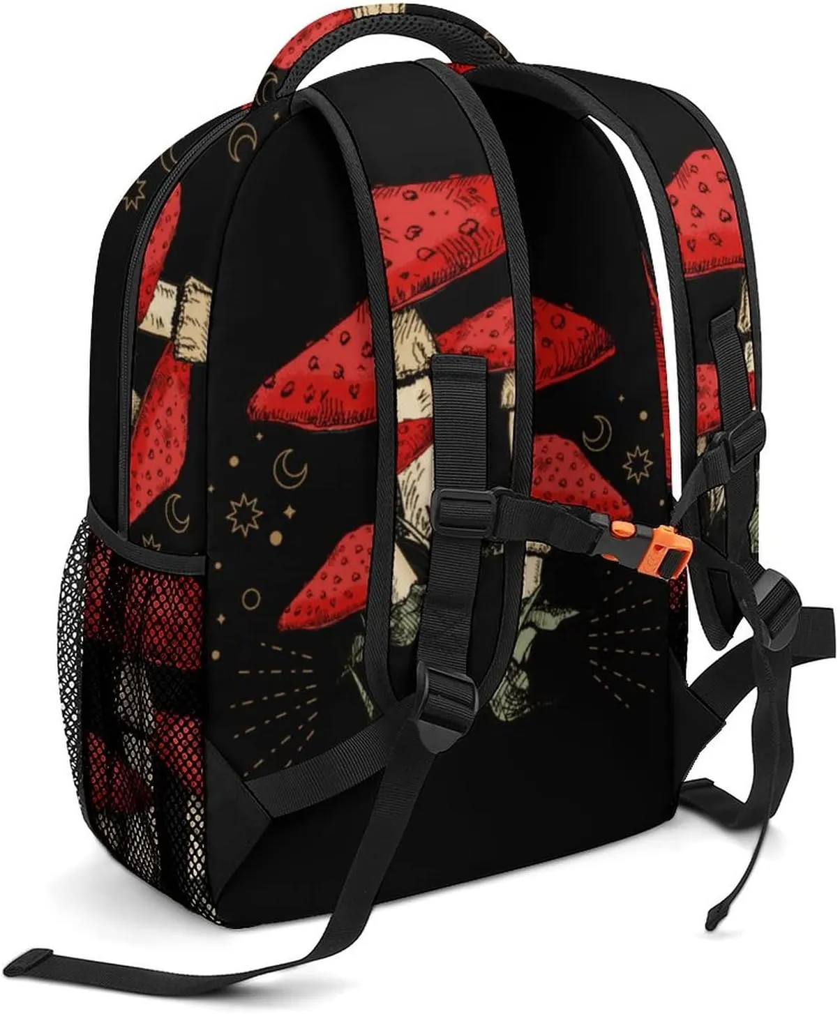 Mushroom Moon Backpack Print Work Leisure Travel Schoolbag Adjustable Practical Gift Unisex Laptop Backpack One Size