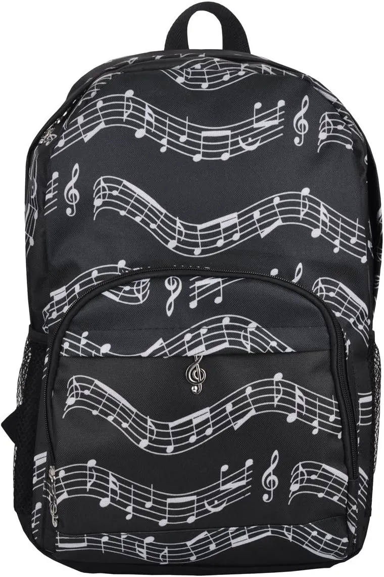 Music Note carry-on travel backpack for men and women,Oxford Music Note Backpack,work backpack,large backpack for college,water resistent,gift for friends(Musical Notes Patterns Black)
