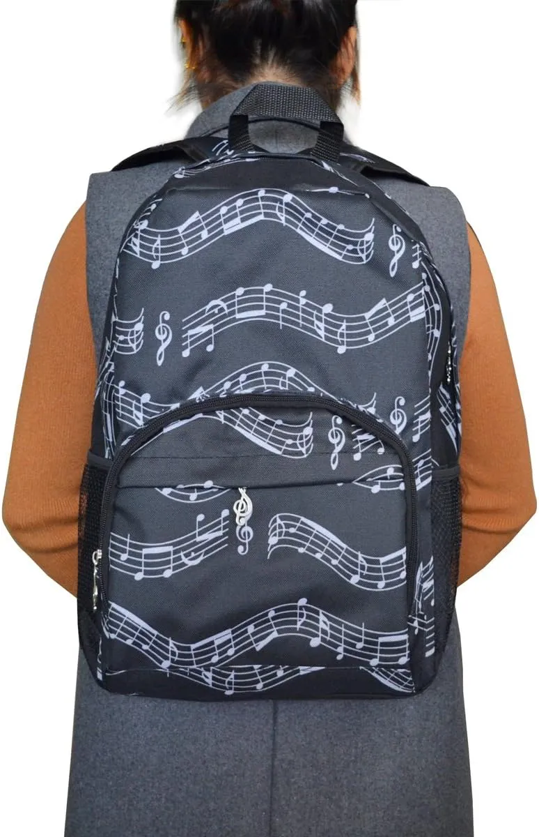 Music Note carry-on travel backpack for men and women,Oxford Music Note Backpack,work backpack,large backpack for college,water resistent,gift for friends(Musical Notes Patterns Black)