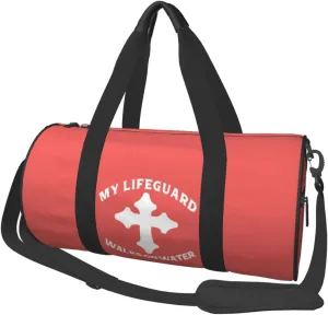 My Lifeguards Walks On Water Matthew Jesus Cross Duffel Bag Gym Bag Travel Sports Tote Large Foldable Beach Swim Yoga9