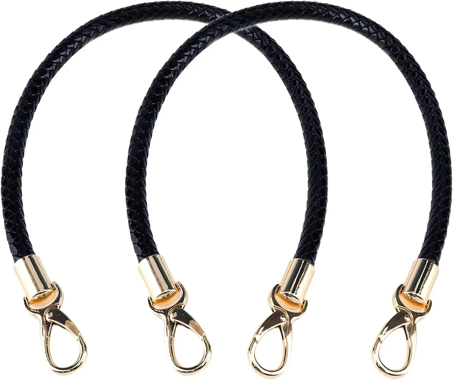 MY MIRONEY Handbag Shoulder Strap Replacement PU Leather Purse Straps Leather Braided Handbag Handles with Buckle