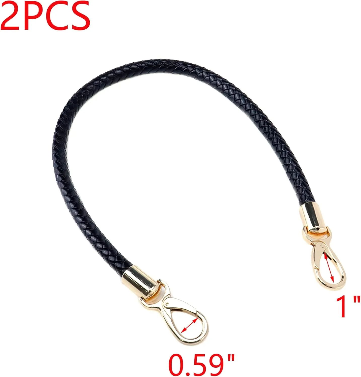 MY MIRONEY Handbag Shoulder Strap Replacement PU Leather Purse Straps Leather Braided Handbag Handles with Buckle