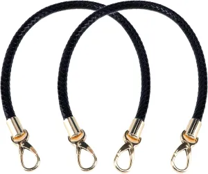 MY MIRONEY Handbag Shoulder Strap Replacement PU Leather Purse Straps Leather Braided Handbag Handles with Buckle