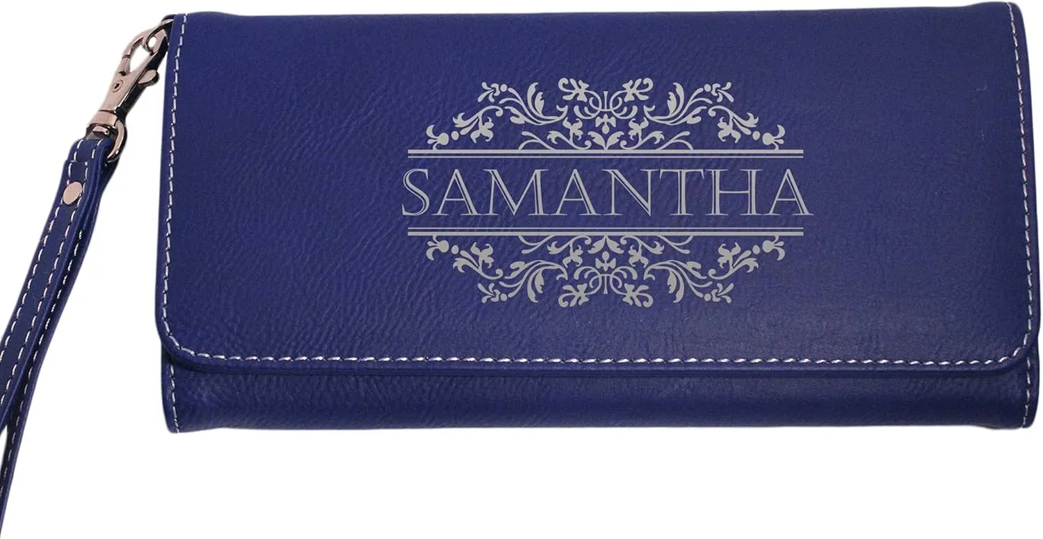 My Personal Memories, Personalized Women's Wristlet Wallet Clutch Purse with Removable Strap that Fits Keys, Phone and more