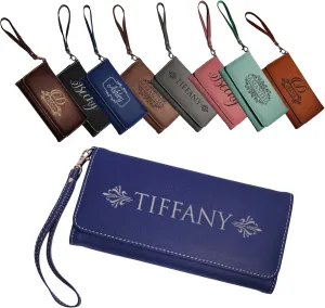 My Personal Memories, Personalized Women's Wristlet Wallet Clutch Purse with Removable Strap that Fits Keys, Phone and more