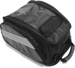MZS Motorcycle Tank Bag, 19L-24L Expandable Strong Magnetic Gas Tank Bag, Dual Use Waterproof Motorbike Helmet Bag Luggage Storage Backpack fit Street Enduro Sport Adventure Cruiser Touring Bike