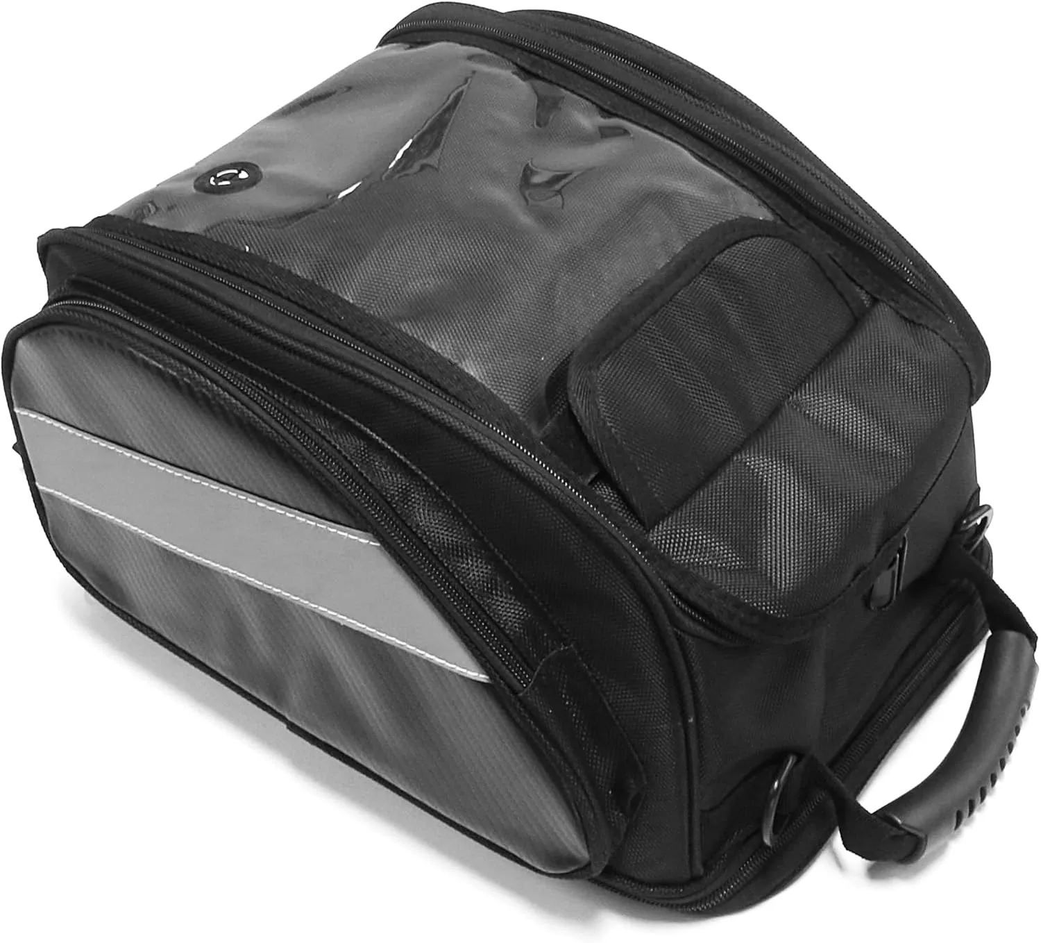 MZS Motorcycle Tank Bag, 19L-24L Expandable Strong Magnetic Gas Tank Bag, Dual Use Waterproof Motorbike Helmet Bag Luggage Storage Backpack fit Street Enduro Sport Adventure Cruiser Touring Bike
