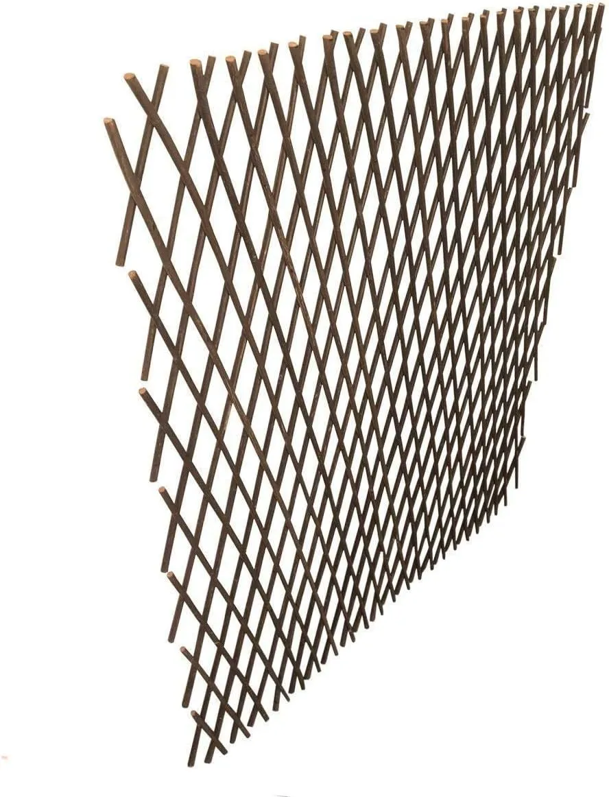 Nature Willow Trellis Expandable Plant Support Plant Climbing Lattices Trellis Willow Expandable Trellis Fence for Climbing Plants Support 36x92 Inch,Double Panel (1, Willow Wicker Fence)