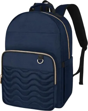 Navy Blue Backpack for Women,Backpack with Laptop Compartment,School Bag for Teens Girls, Travel Backpack Carry On, Nurse Teacher Computer Backpack, Water Resistant Daypack for College