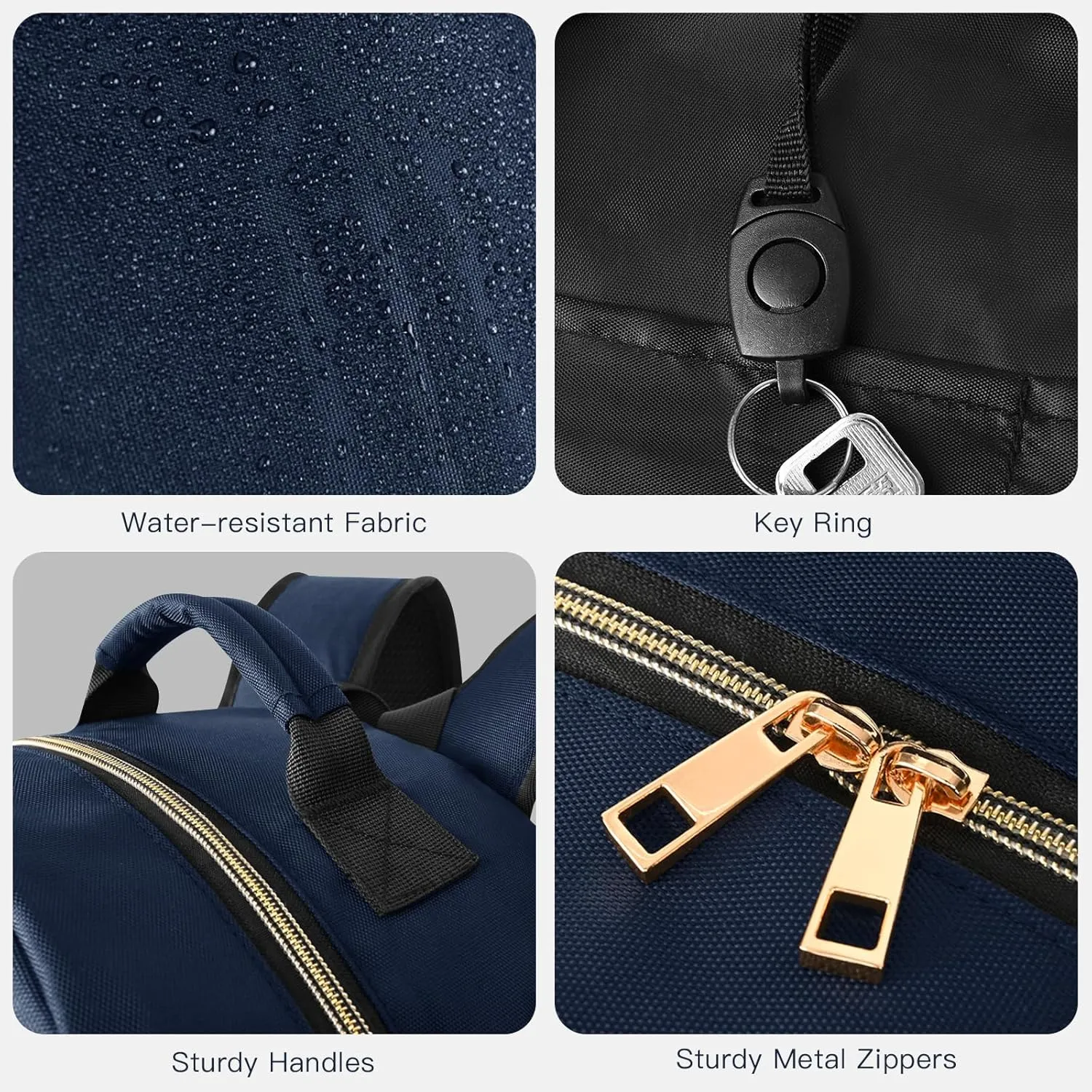 Navy Blue Backpack for Women,Backpack with Laptop Compartment,School Bag for Teens Girls, Travel Backpack Carry On, Nurse Teacher Computer Backpack, Water Resistant Daypack for College