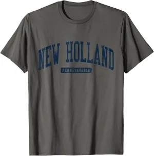 New Holland Pennsylvania PA College University Style Blue T-Shirt