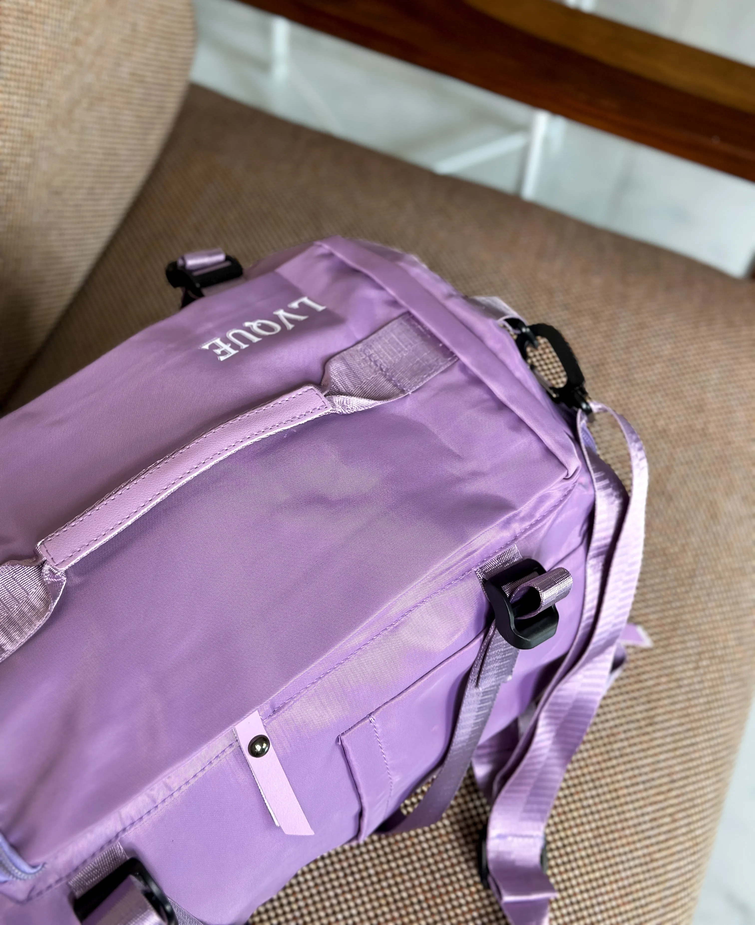 NiceG Sports Purple Cross Body Gym Bag (Unisex)