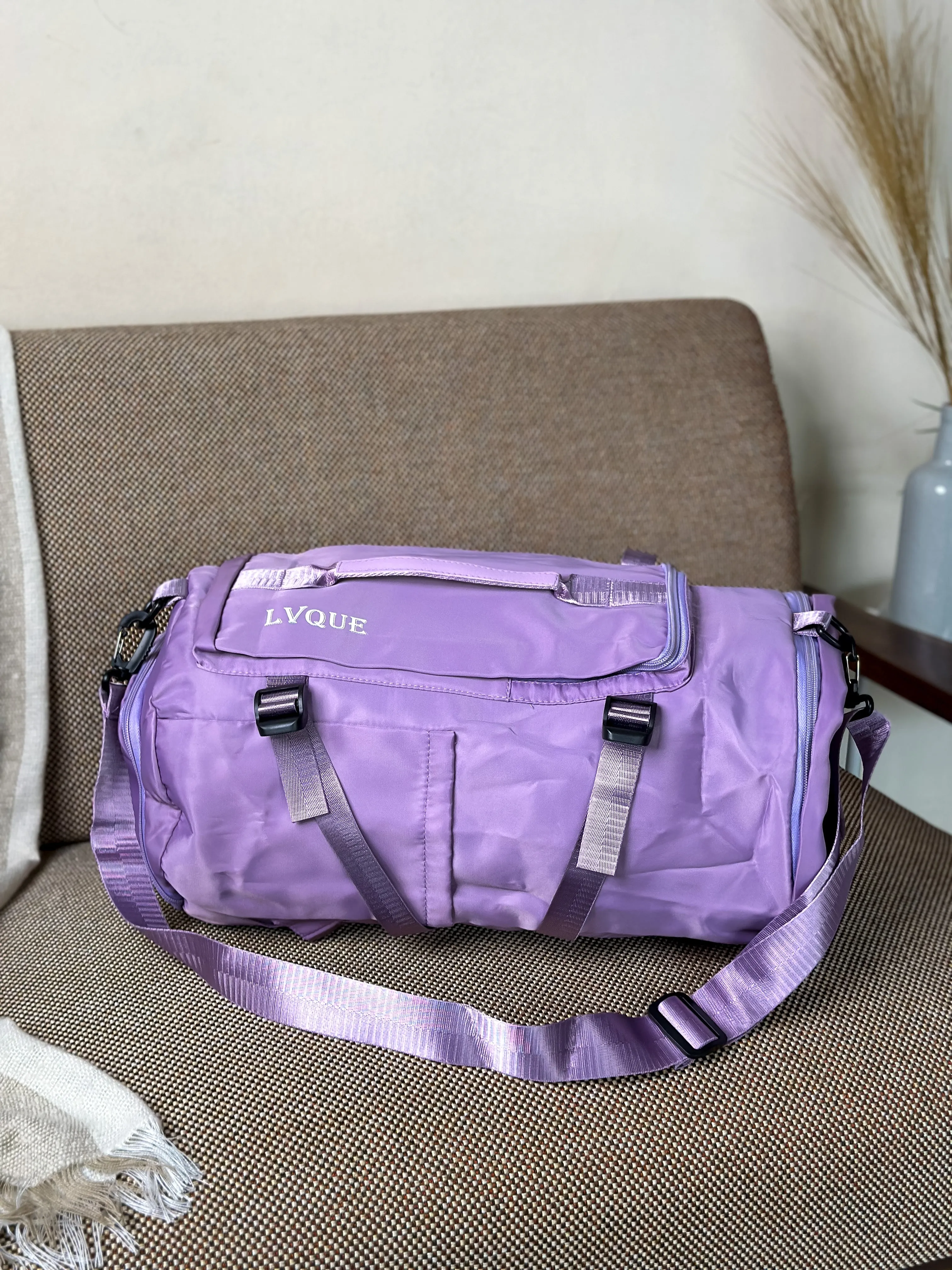 NiceG Sports Purple Cross Body Gym Bag (Unisex)
