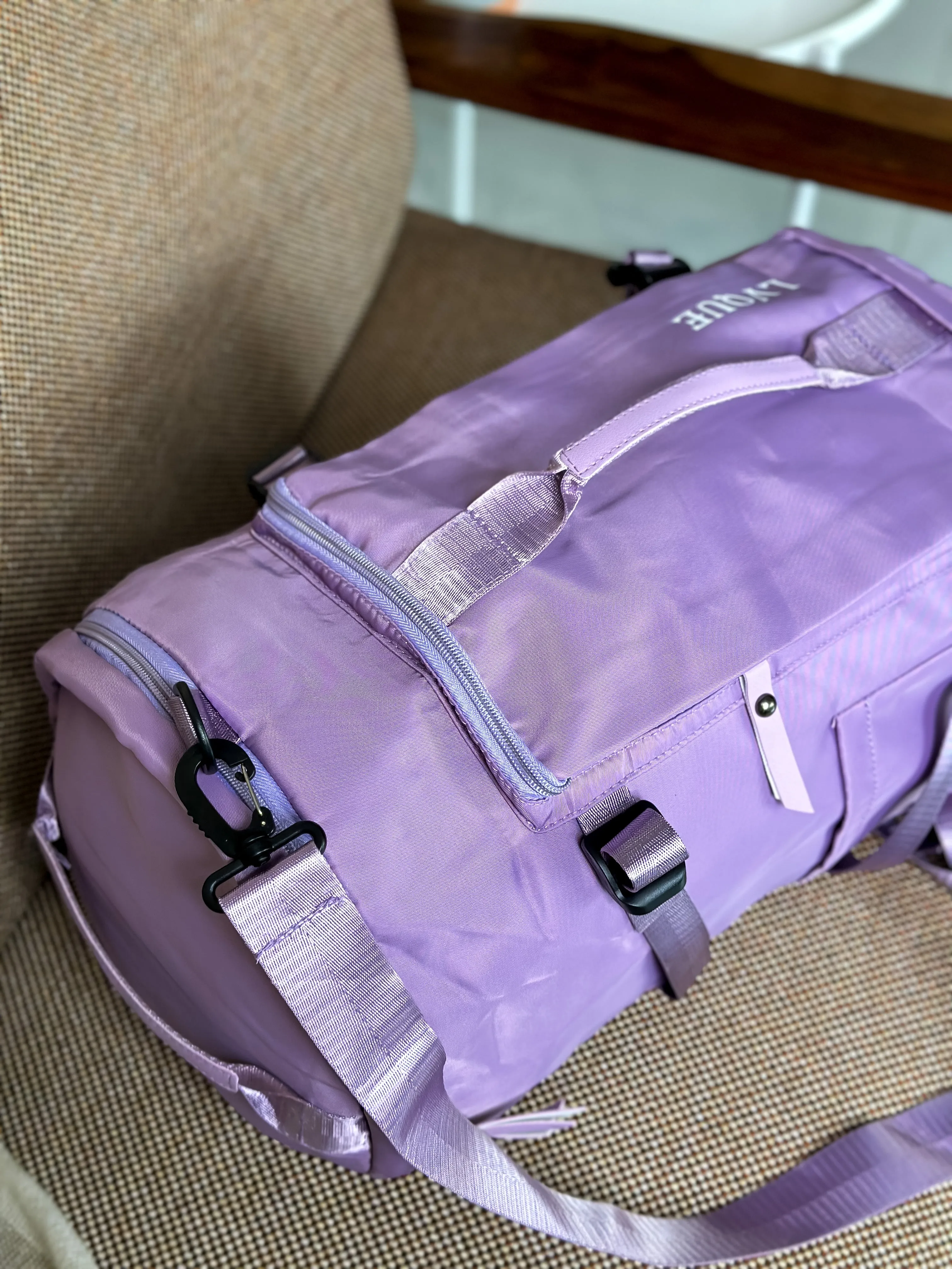 NiceG Sports Purple Cross Body Gym Bag (Unisex)