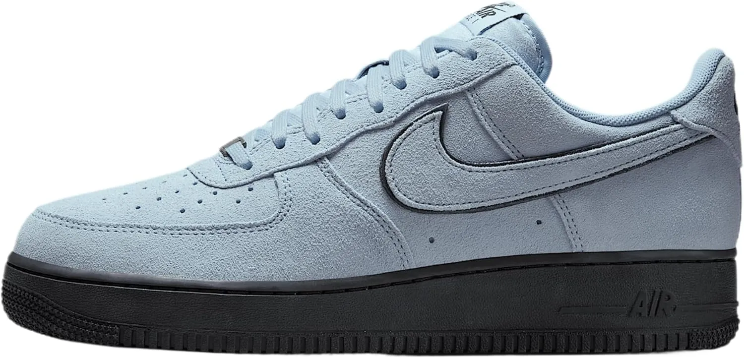Nike Air Force 1 '07 LV8 Men's Shoes (HQ1966-400, Light Armory Blue/Black/Light Blue)